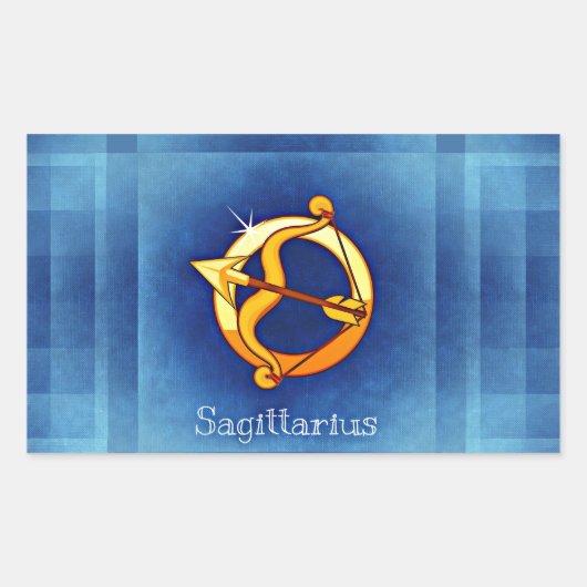Sagittarius Horoskop Rechteckiger Aufkleber (Vorderseite)