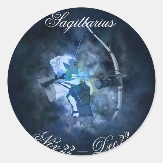 Sagittarius Horoskop Zodiac Astrologie Sticker (Vorderseite)
