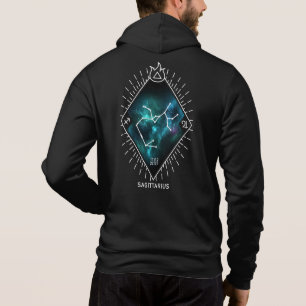 Sagittarius Konstellation Zodiac Symbol Zip Hoodie
