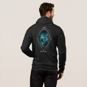 Sagittarius Konstellation Zodiac Symbol Zip Hoodie (Schwarz voll)