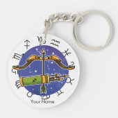 Sagittarius & Leo Zodiac Acrylic Schlüsselanhänger (Rückseite)