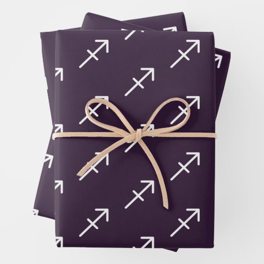 Sagittarius Lila Geschenkpapier Set (Beispiel)