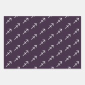 Sagittarius Lila Geschenkpapier Set (Vorderseite)