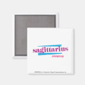 Sagittarius Lila Magnet (Vorderseite/Rückseite)