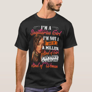 Sagittarius Locs Girl Zodiac Sign Black Women Birt T-Shirt