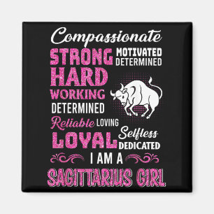 Sagittarius Mädchen Geburtstags-Shirts Lustig Nove Magnet