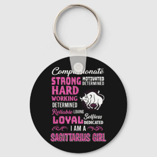 Sagittarius Mädchen Geburtstags-Shirts Lustig Nove Schlüsselanhänger