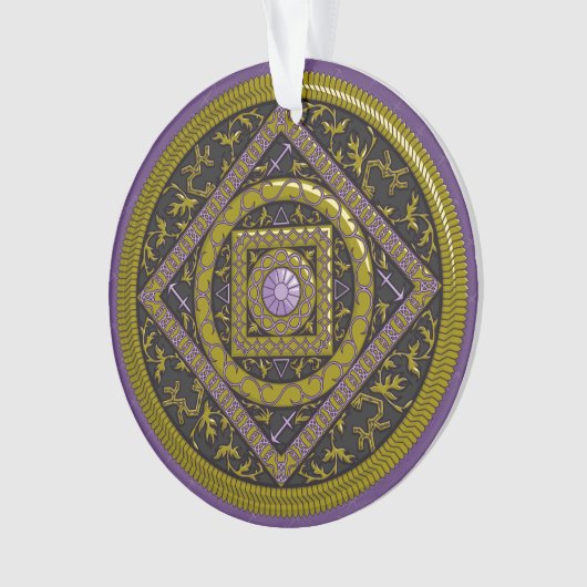 Sagittarius Mandala Acrylschmuck Ornament (Vorderseite)