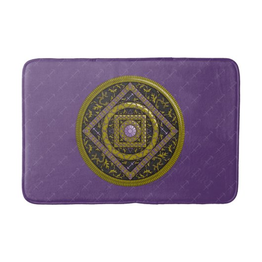 Sagittarius-Mandala-Badezimmerteppich Badematte (Vorderseite)