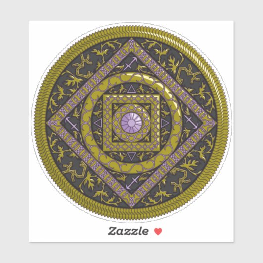 Sagittarius Mandala Kontaktsticker Aufkleber (Blatt)