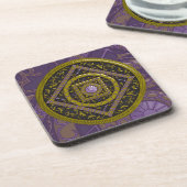 Sagittarius Mandala Square Untersetzer (Linke Seite)