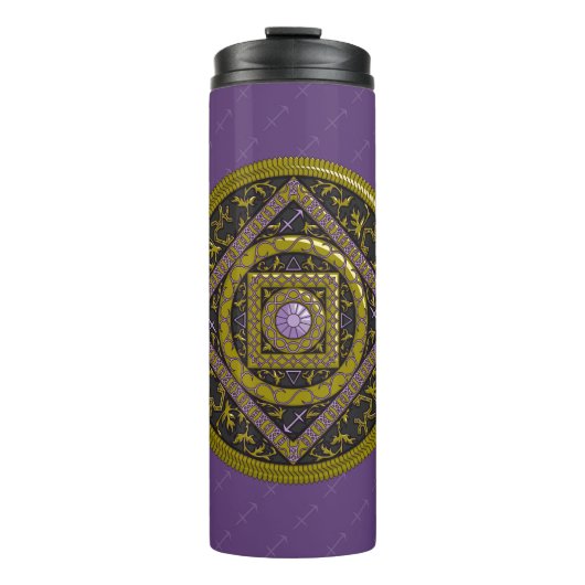 Sagittarius Mandala Thermal Tumbler Thermosbecher (Vorderseite)