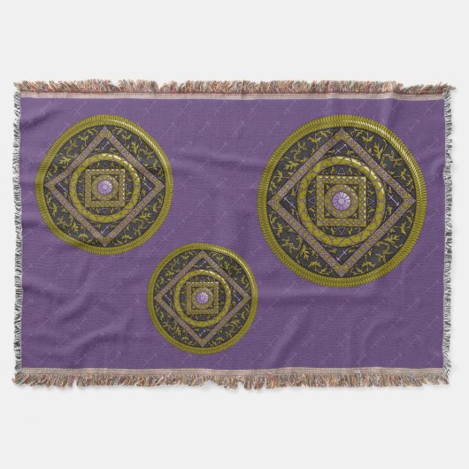 Sagittarius Mandala Throw Blanket Decke (Vorderseite)