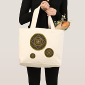Sagittarius Mandala Tote Bag Jumbo Stoffbeutel (Vorderseite (Produkt))