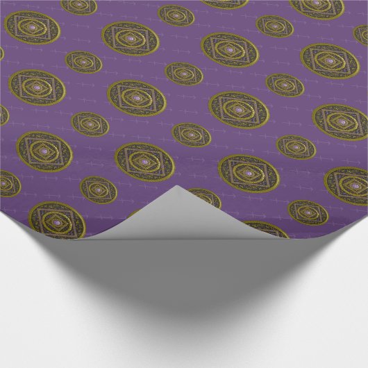 Sagittarius Mandala Wrapping Paper Geschenkpapier (Ecke)