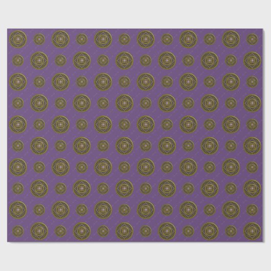 Sagittarius Mandala Wrapping Paper Geschenkpapier (Flach)