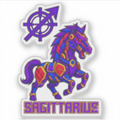 Sagittarius Mecha Stallion Warrior Art Aufkleber (Vorderseite)