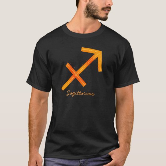 Sagittarius Mens Shirt - Schwarz (Vorderseite)