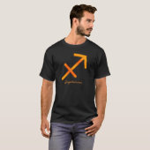 Sagittarius Mens Shirt - Schwarz (Vorne ganz)