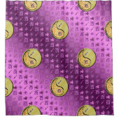 Sagittarius & Metal Rooster Duschvorhang (Vorderseite)