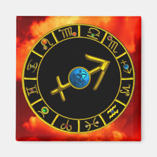 SAGITTARIUS MIT ZODIAKALEN SIGNEN MAGNET
