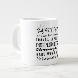 Sagittarius Motivierend Quotes Zodiac Sign Jumbo-Tasse