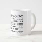 Sagittarius Motivierend Quotes Zodiac Sign Jumbo-Tasse (Vorderseite Rechts)