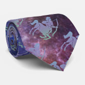 Sagittarius & Nebula Design 6 Männer-Krawatte Krawatte (Gerollt)