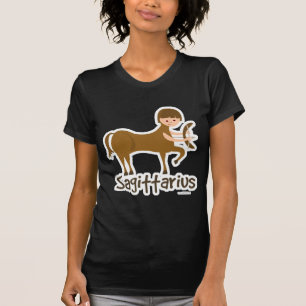 Sagittarius Niedlich Archer Astrologie Cartoon Zei T-Shirt