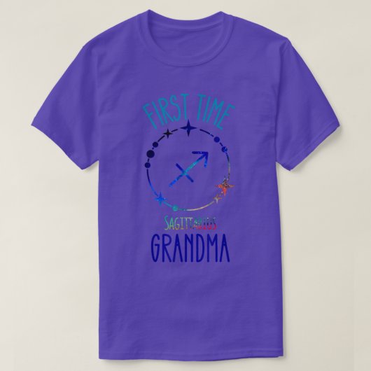 Sagittarius Oma Zodiac Symbol Erstmaliges Grand T-Shirt (Design vorne)
