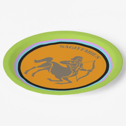 Sagittarius Papierplatte Pappteller (Schrägansicht)