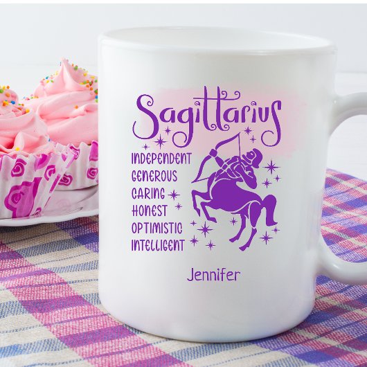 Sagittarius Personalisierte Merkmale Horoskop Kaffeetasse
