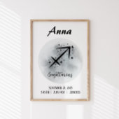 Sagittarius Personalisierter Zodiac-Individuelle N Poster