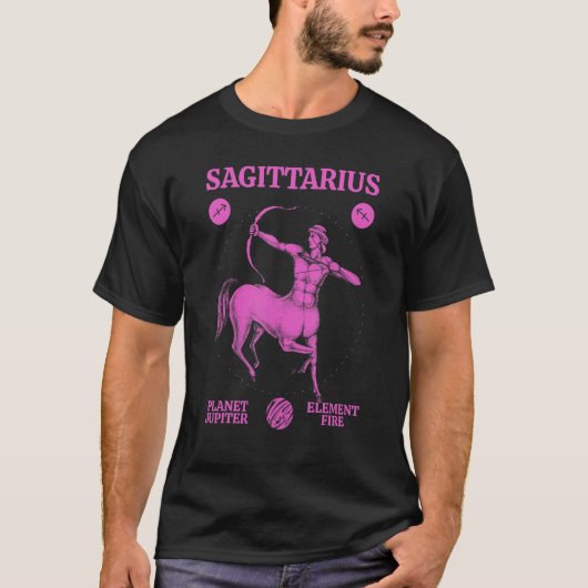 Sagittarius Planet Jupiter Element Feuer T-Shirt (Vorderseite)