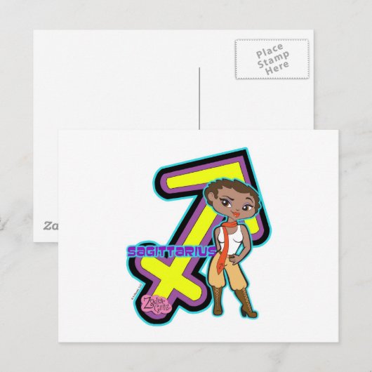 Sagittarius Postcard Postkarte (Vorne/Hinten)