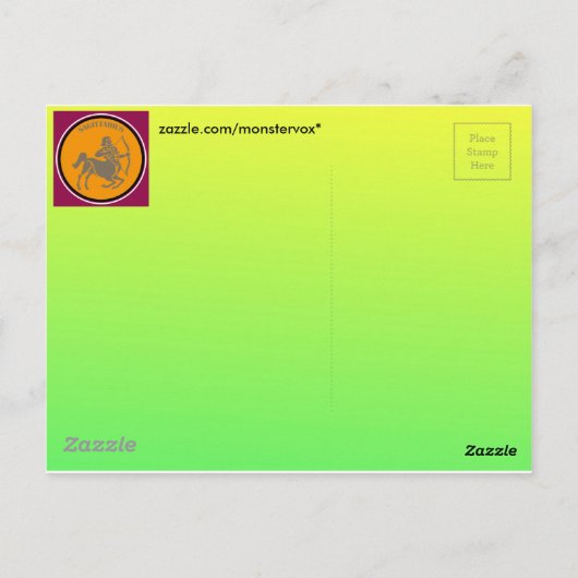 Sagittarius Postcard Postkarte (Rückseite)