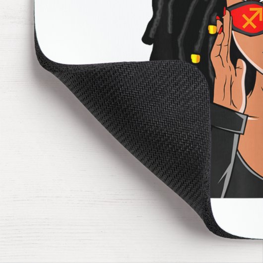 Sagittarius Queen African American Loc'd Woman Zod Mousepad (Ecke)