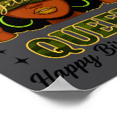 Sagittarius Queen Black Woman With Cap Camo It's M Poster (Ecke)