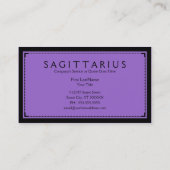 Sagittarius-Raffinesse Visitenkarte (Rückseite)
