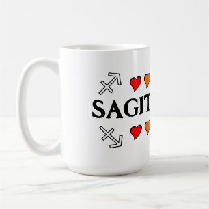 Sagittarius Rainbow Hearts Tasse