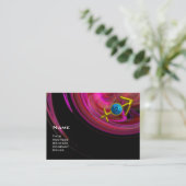 SAGITTARIUS - rosa violett lila-schwarz-blau Visitenkarte (Stehend Vorderseite)