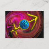 SAGITTARIUS - rosa violett lila-schwarz-blau Visitenkarte (Rückseite)