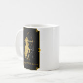 Sagittarius Saucy signiert astrologische Tasse (Vorderseite Links)