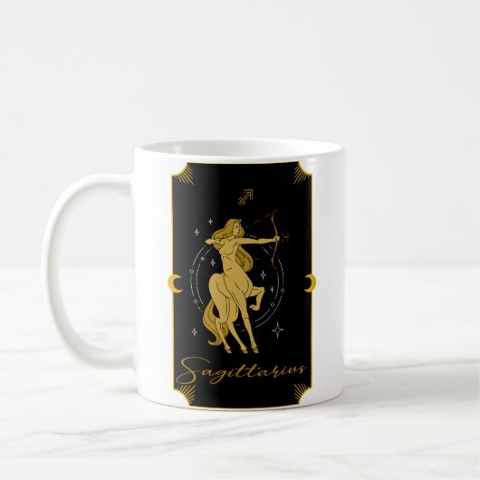 Sagittarius Saucy signiert astrologische Tasse (Links)
