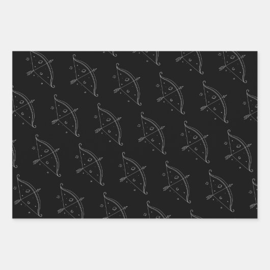 Sagittarius Set von 3 Wrapping Paper Sheets Geschenkpapier Set (Vorderseite)