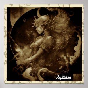 Sagittarius Sign Wall Art Poster