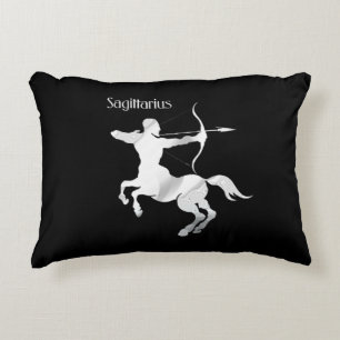 Sagittarius Silver Archer Zodiac Dekokissen