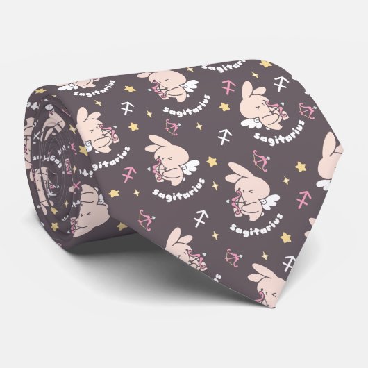 Sagittarius Sonniges Muster: Kosmischer Tanz der L Krawatte (Gerollt)