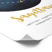 Sagittarius star sign print poster (Ecke)
