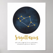 Sagittarius star sign print poster (Vorne)